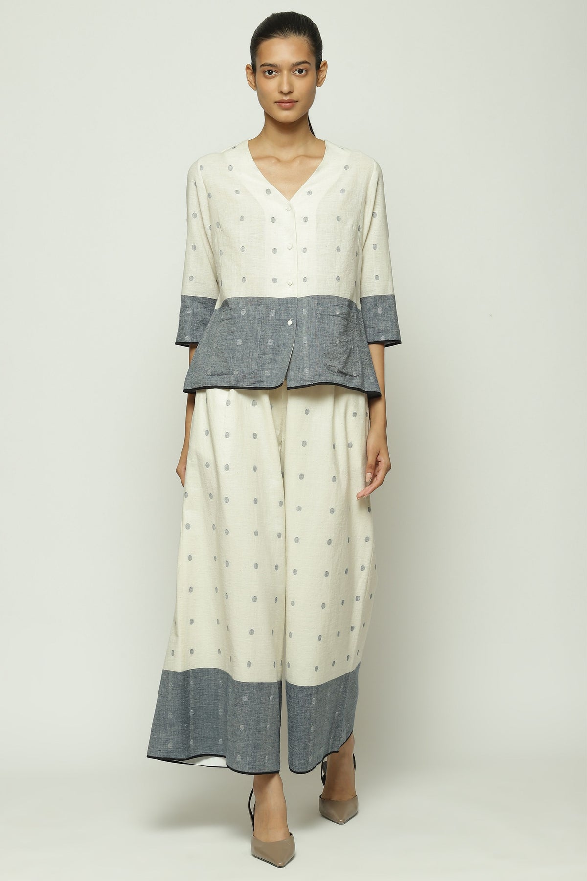 Border Jamdani Dots Trouser