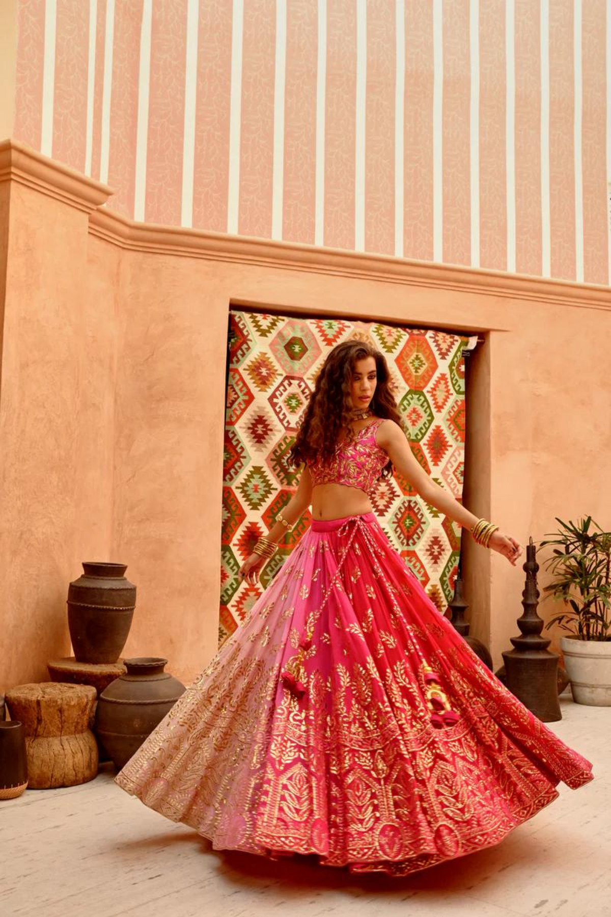Hot Pink Queen Lehenga Set