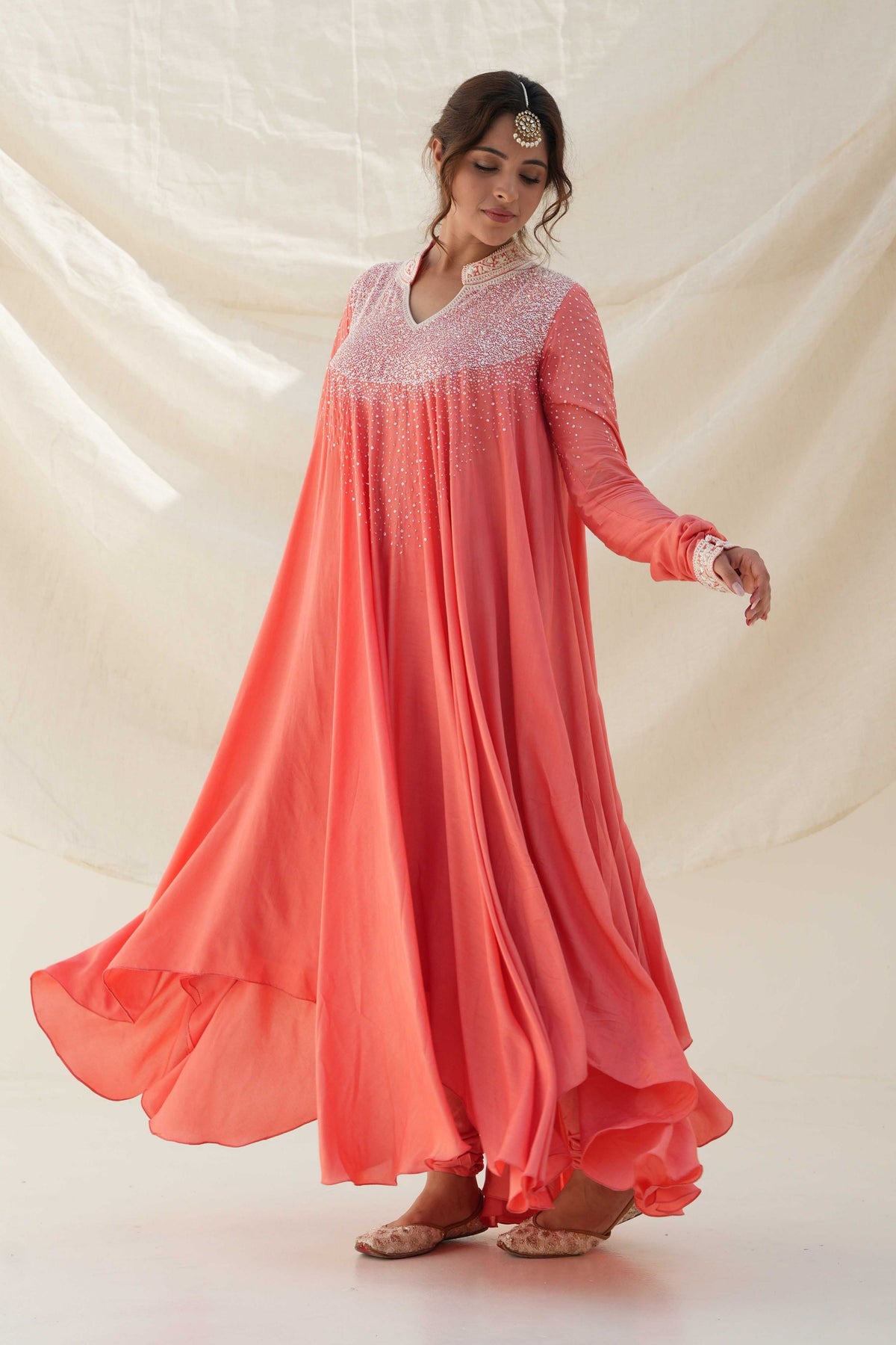 Coral Kurta Set