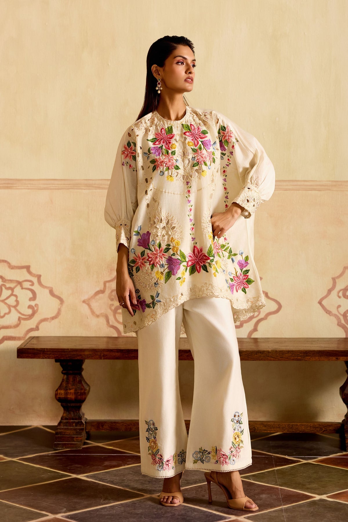 Ivory Kimono Co-ord Set