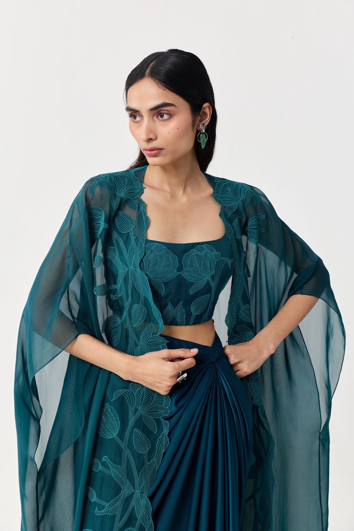 Wild Tulip Teal Cape Set
