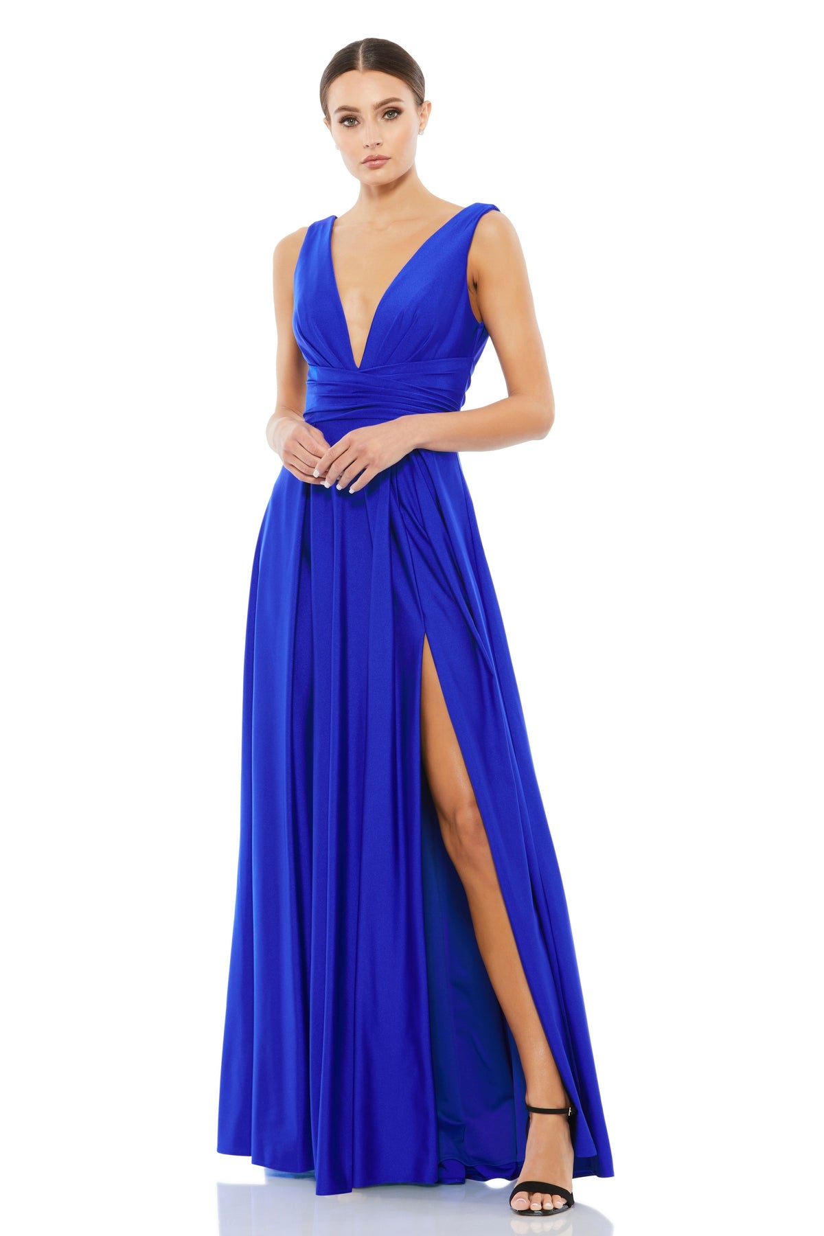 V Shaped Open Back Gown
