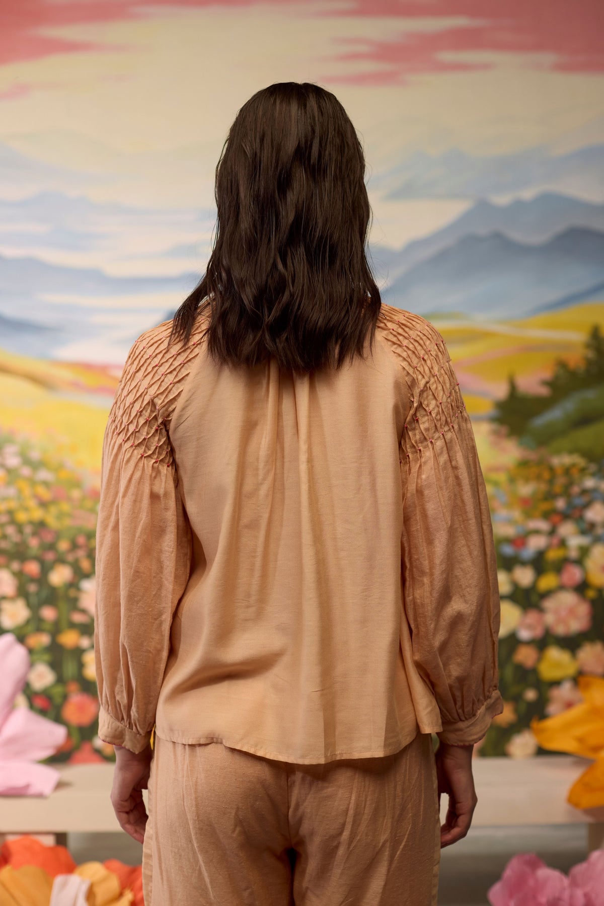 Sorbet Smocked Shirt