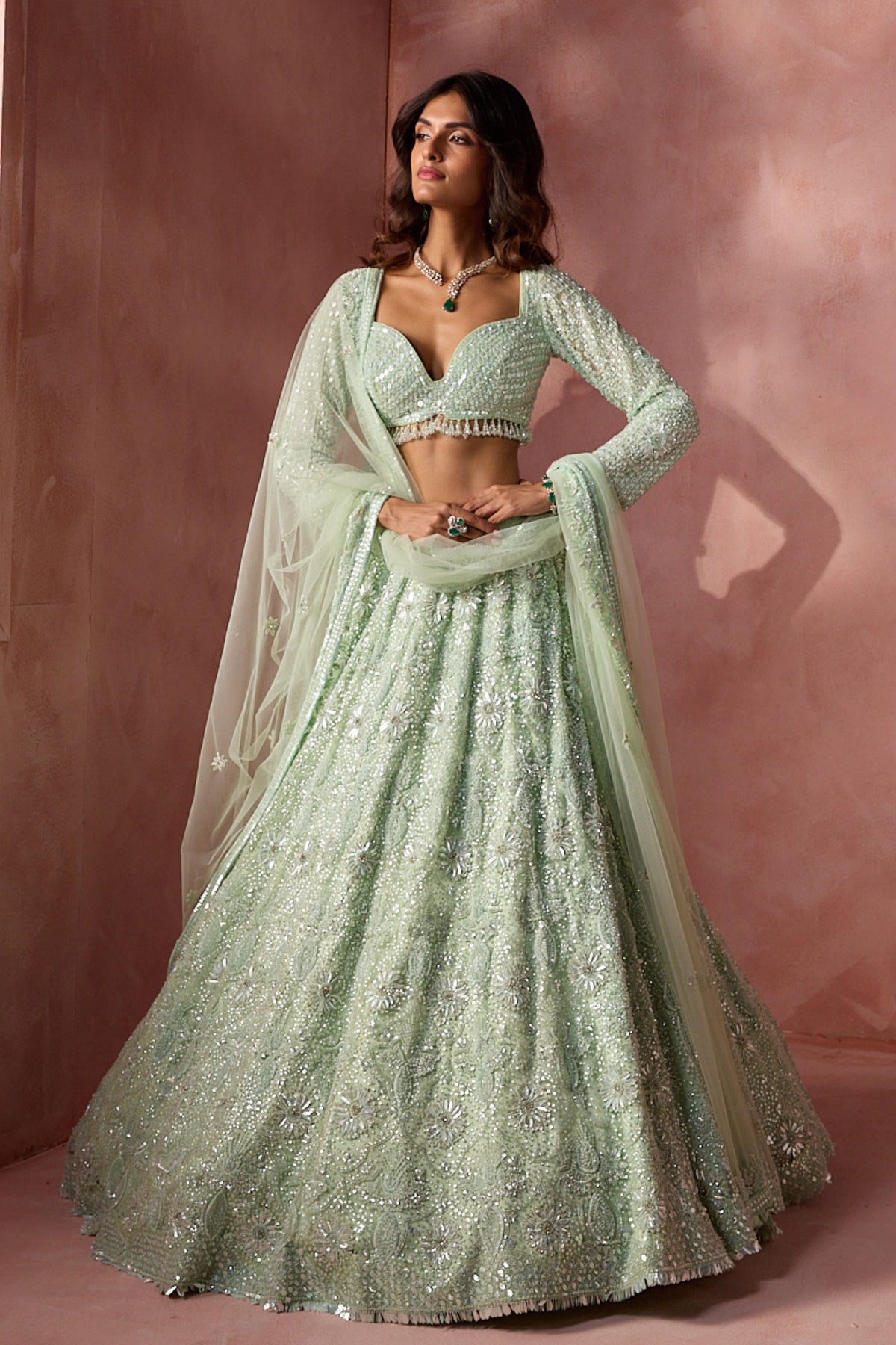 Sea Green Lehenga Set
