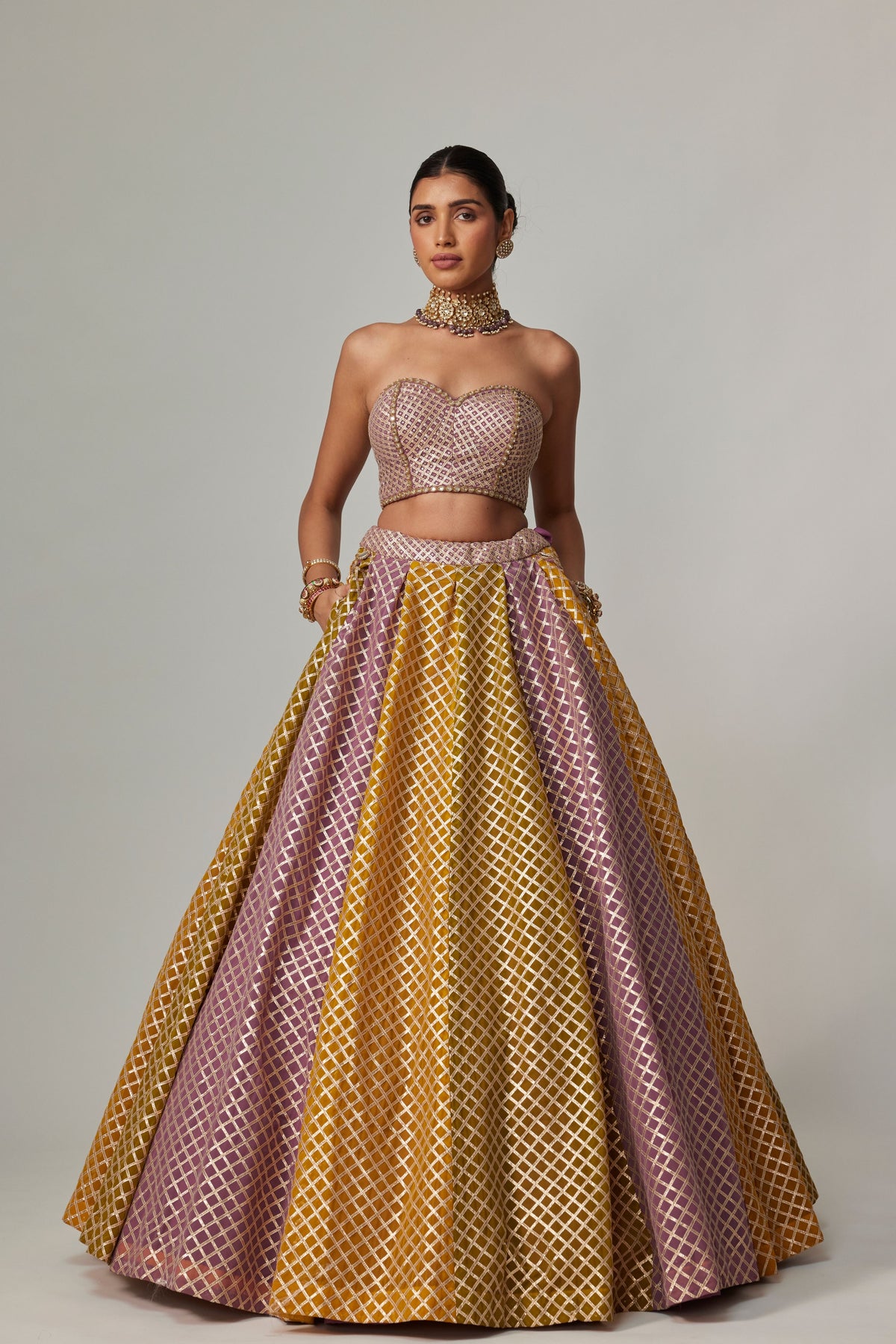Mustard Multicolor Lehenga Set