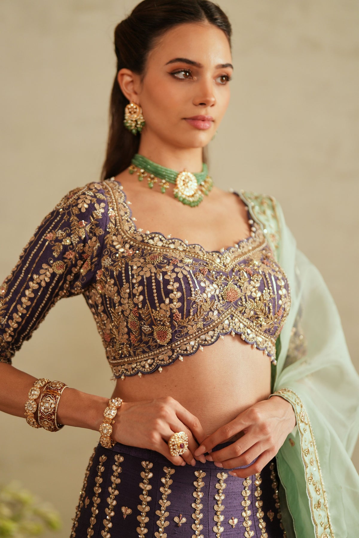 Rituals Heavy Purple Lehenga Set