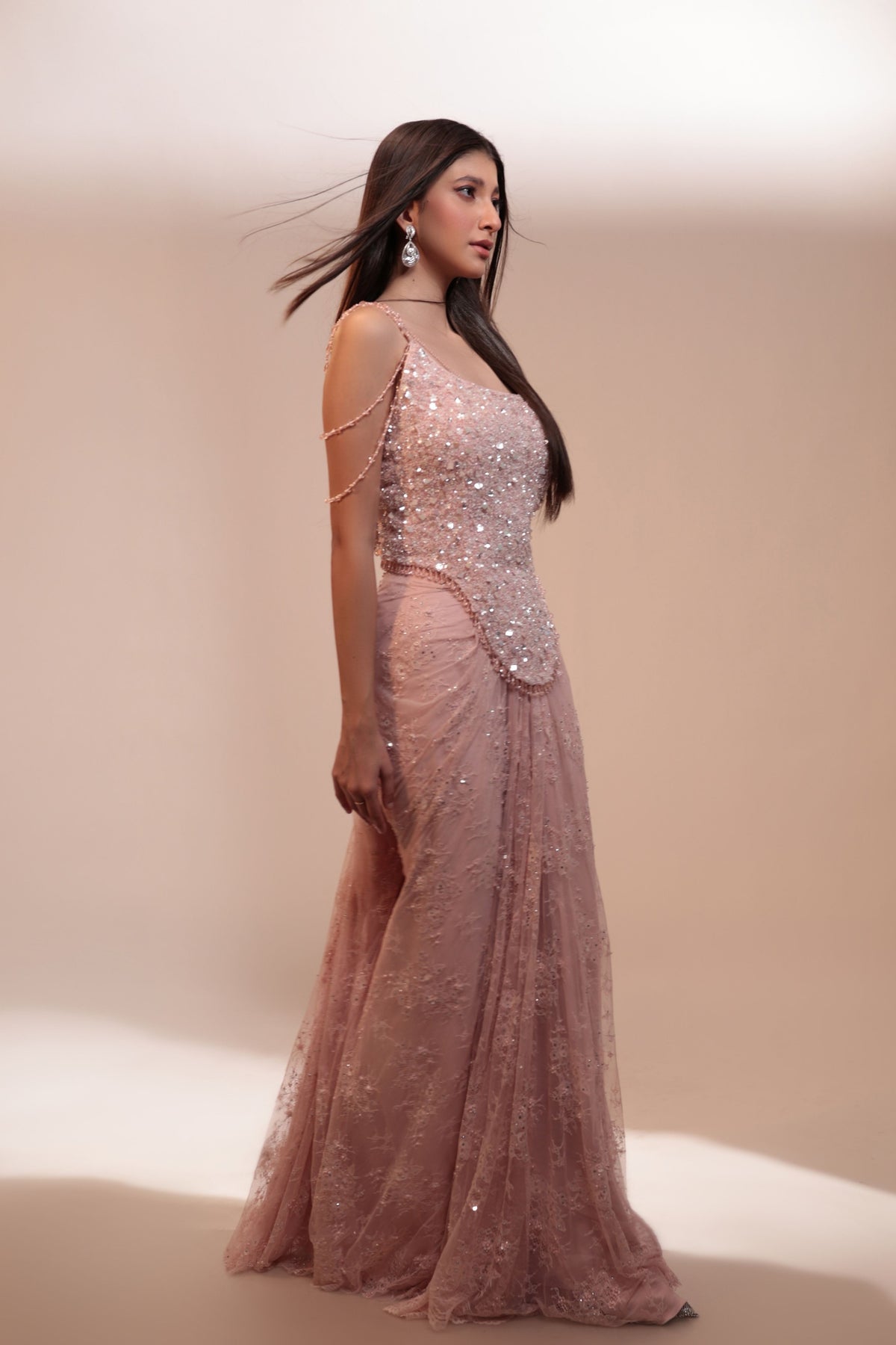 Roseline Draped Skirt Set