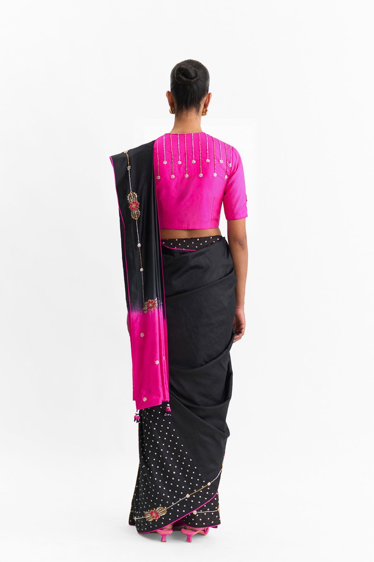 Tide Black Rani Saree