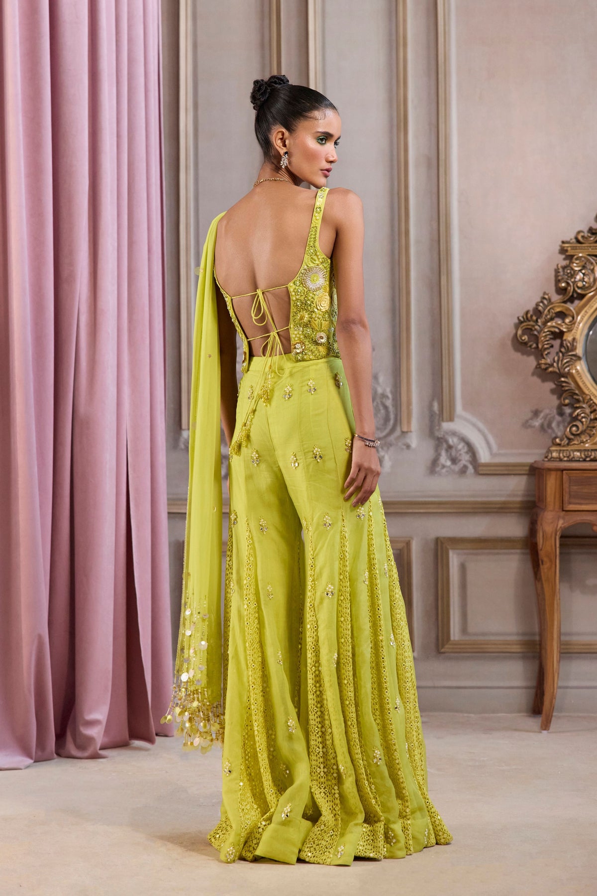 Neon Green Sharara Set
