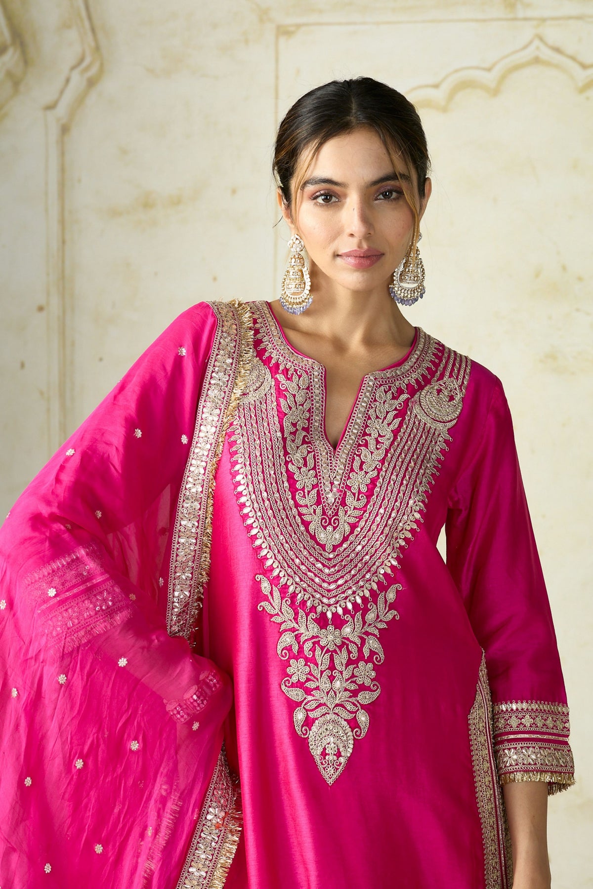 Rani Ameena Sharara Set