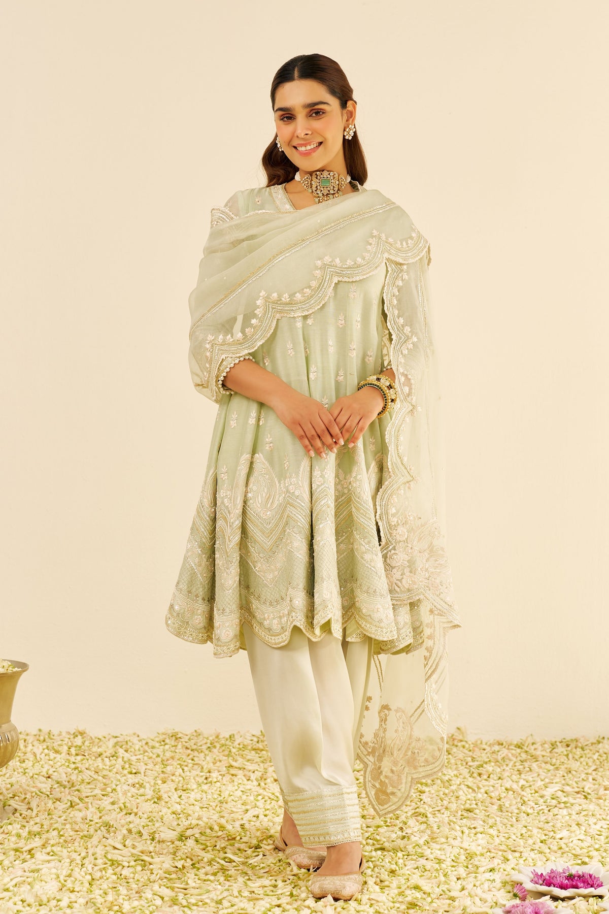 Meeram Mint Short Anarkali With Salwar