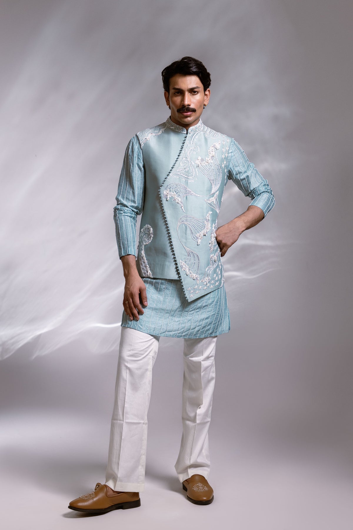 Ezra Nehru Jacket Set