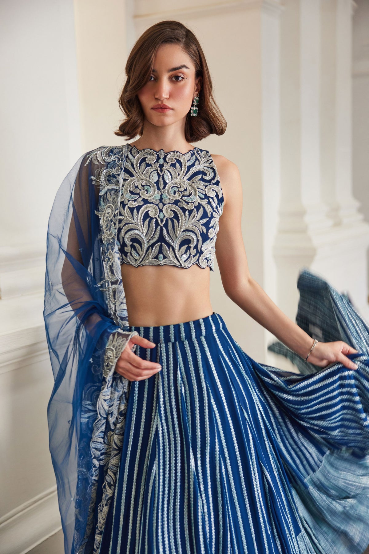 Teal Blue Lehenga