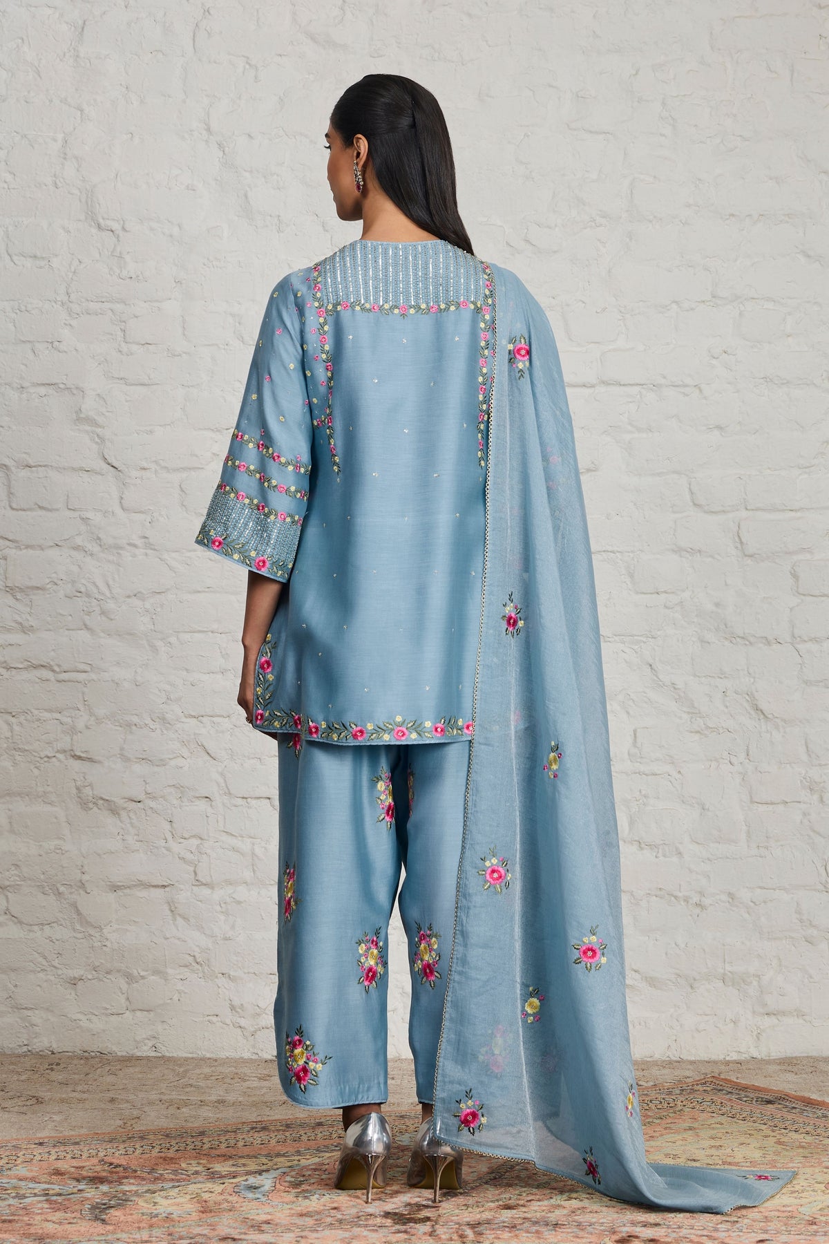 Annora Blue Short Kurta Set