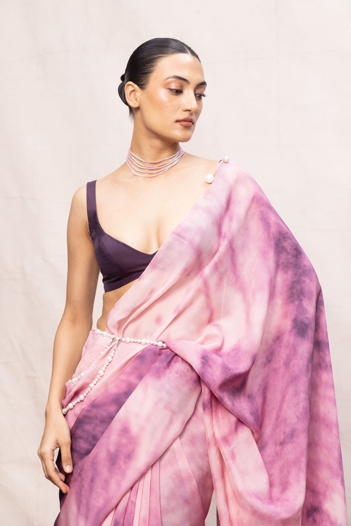 Multicolour Chiffon Saree