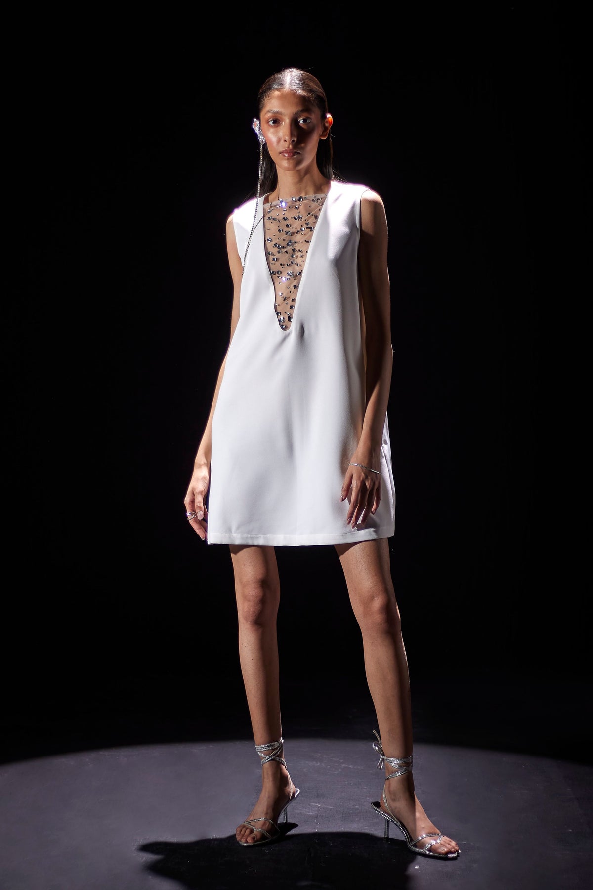 Disco Dress in White