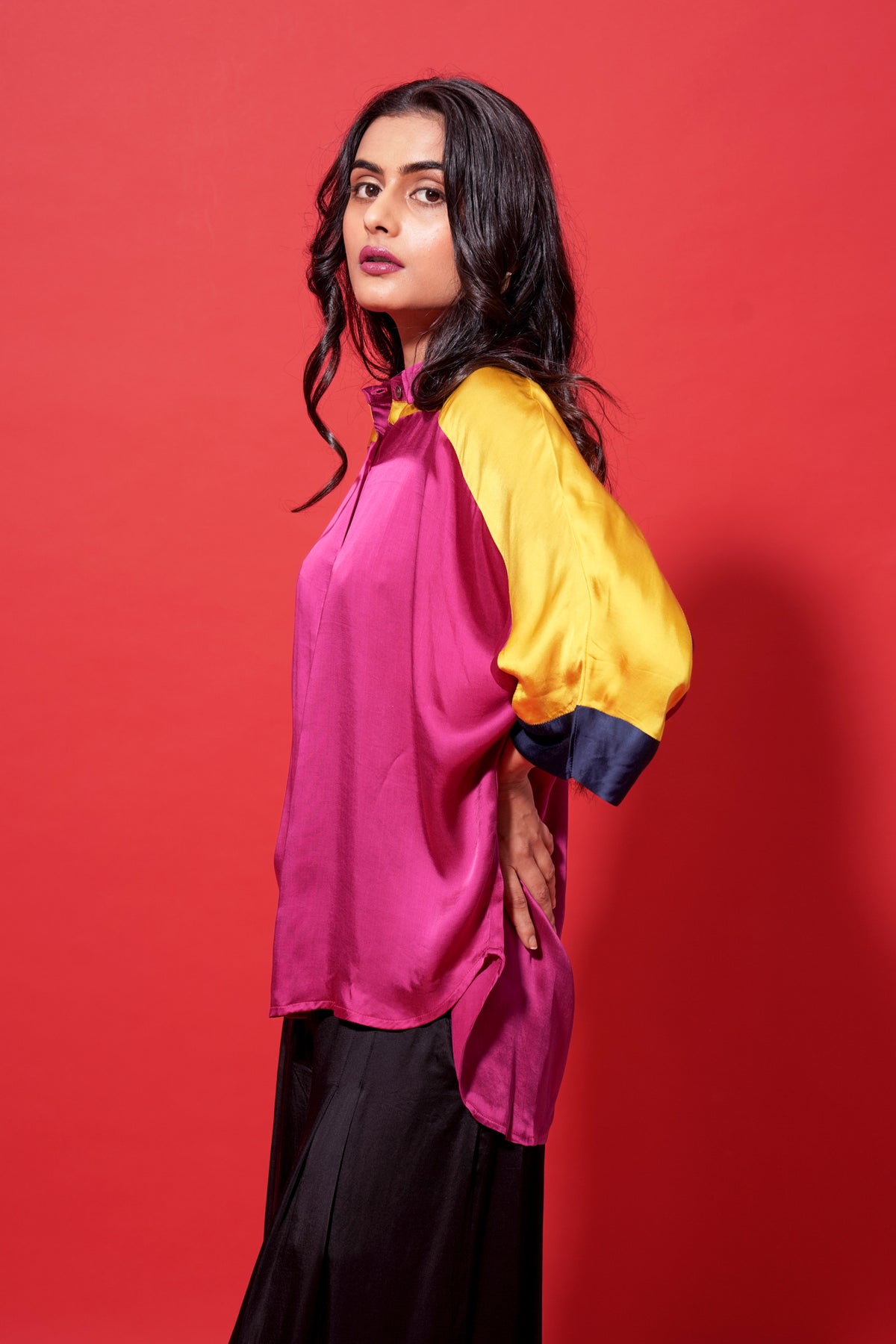 DarkPink and Yellow Dazzle Shirt
