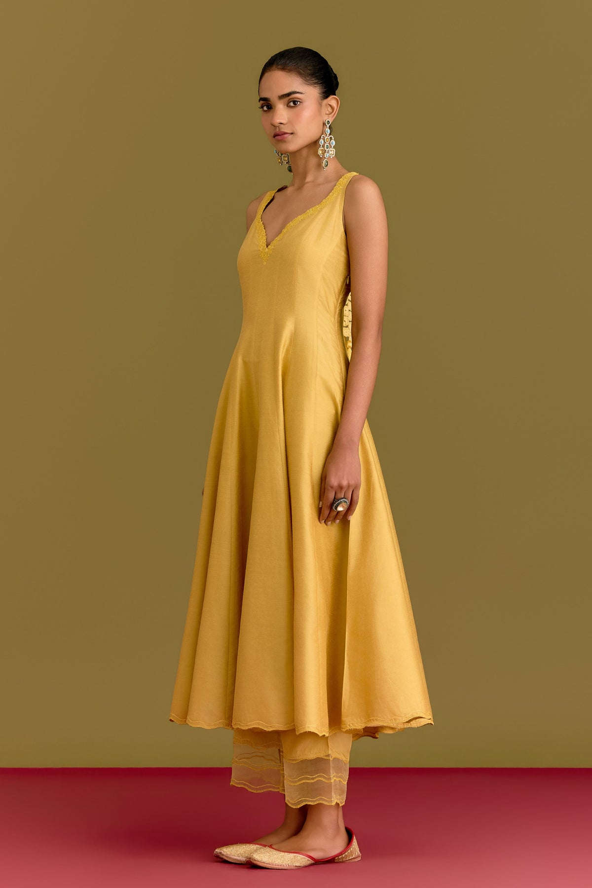 Yellow Anarkali Set