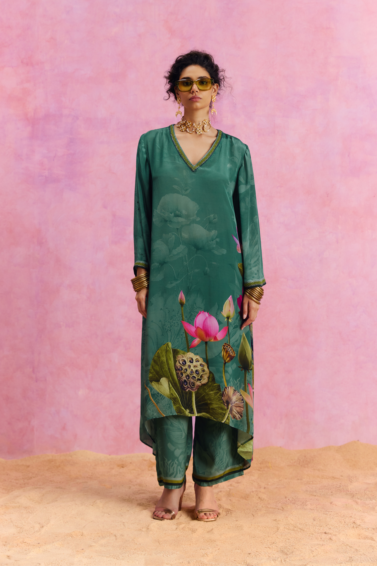 Green Luciana Kaftan Set