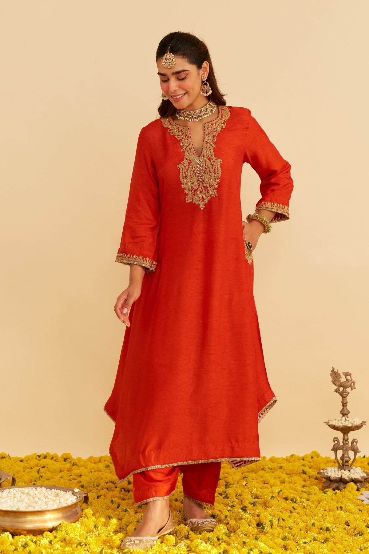 Burnt Orange Salwar Set
