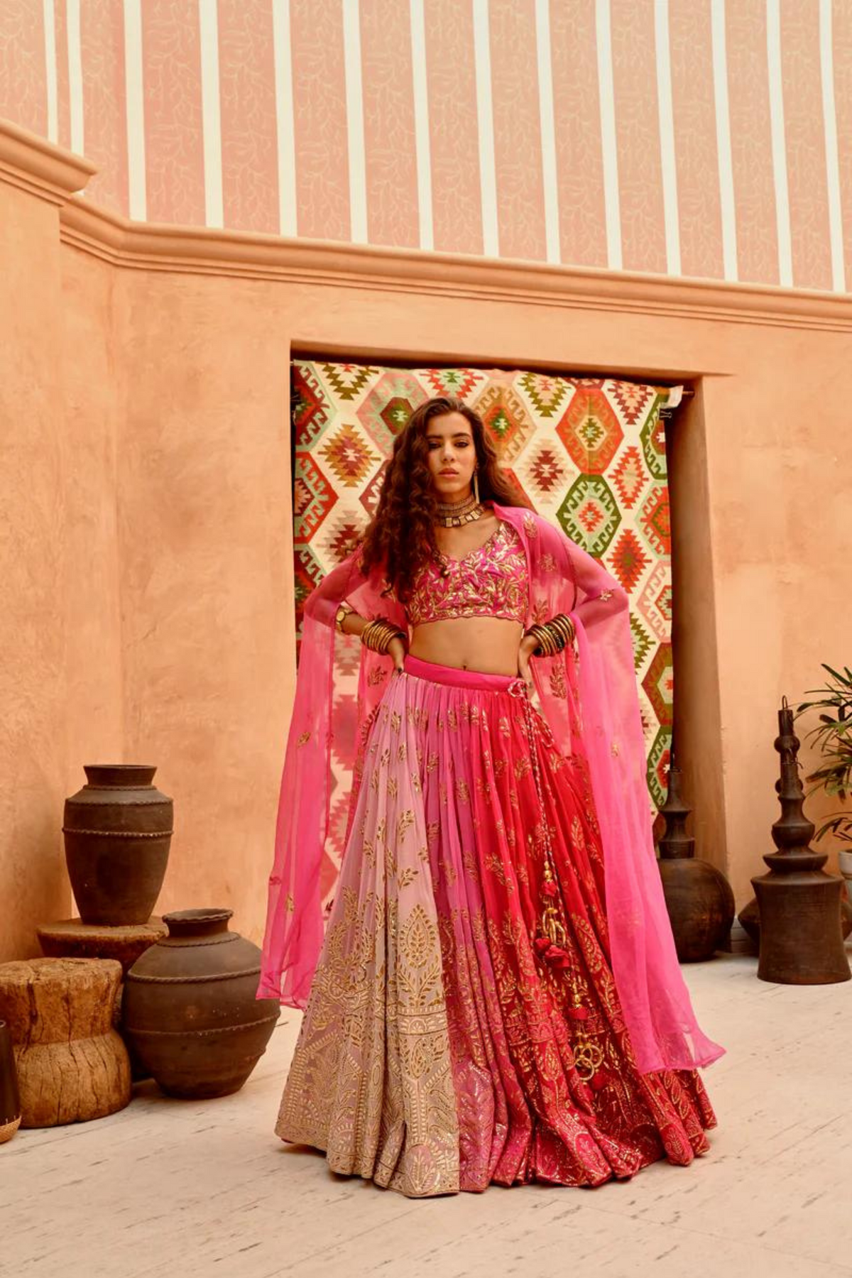 Hot Pink Queen Lehenga Set