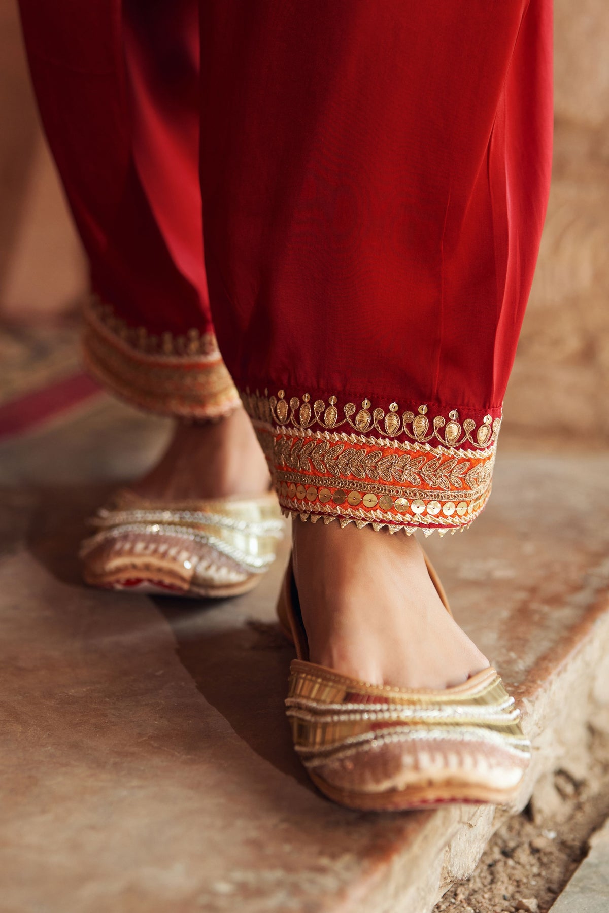Mehwish Red Kurta Set
