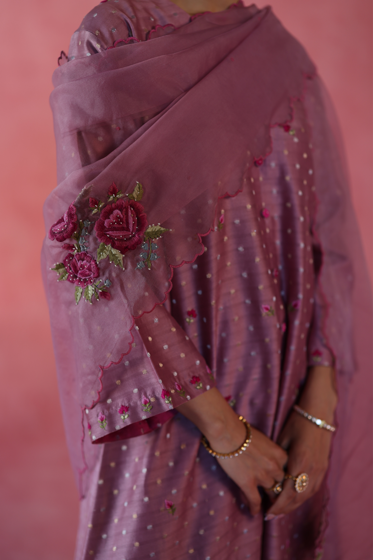Plum Zaafran Kurta Set
