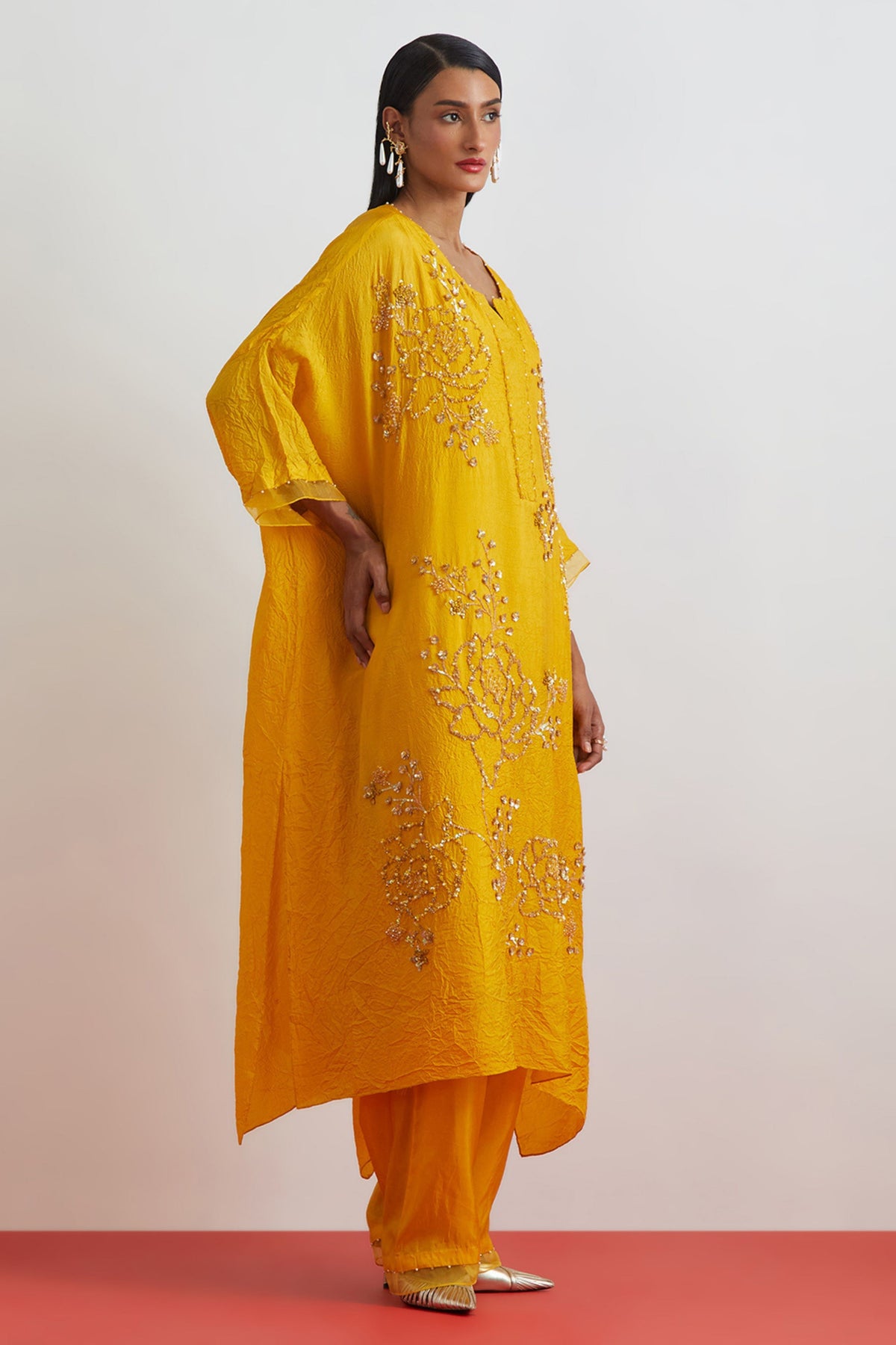 Amber Embroidered Kaftan Set