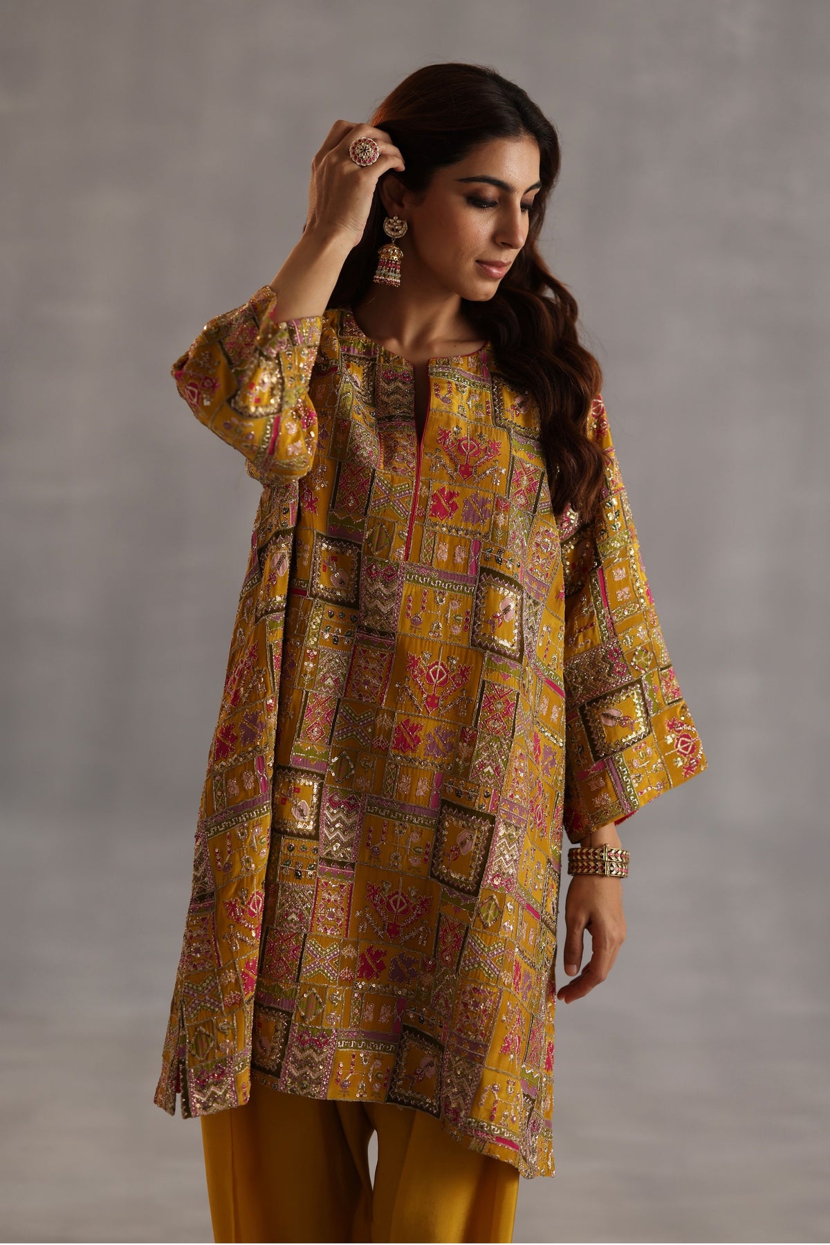 Raag Yellow Kurta Set
