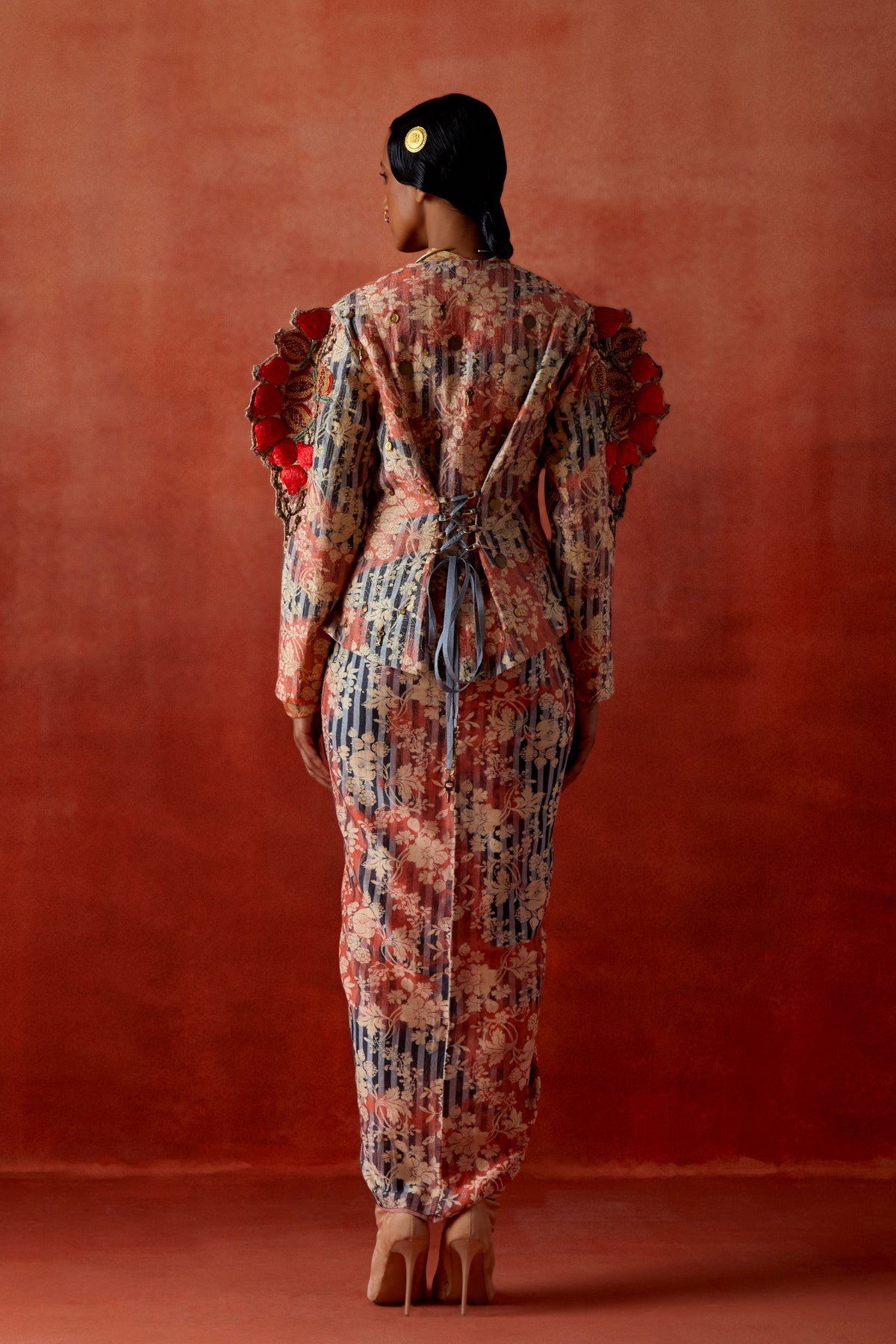 3d Pomegranate Jacket Set