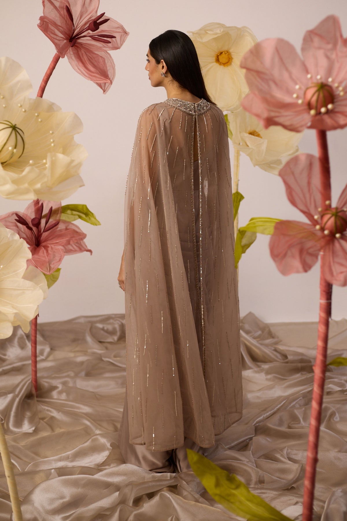 Taupe Cape Set
