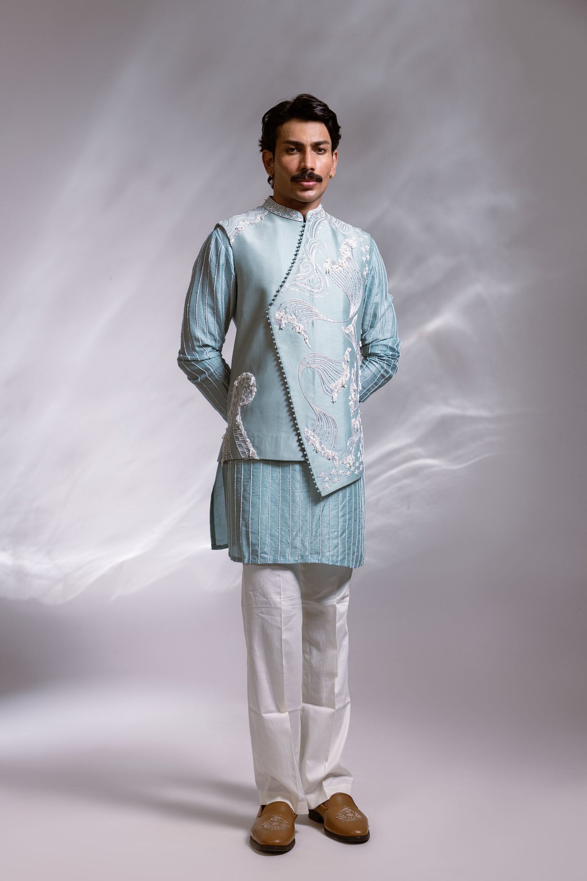 Ezra Nehru Jacket Set