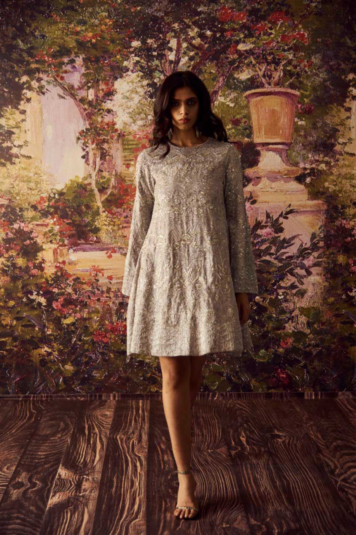 Short Lilac Velvet Dress
