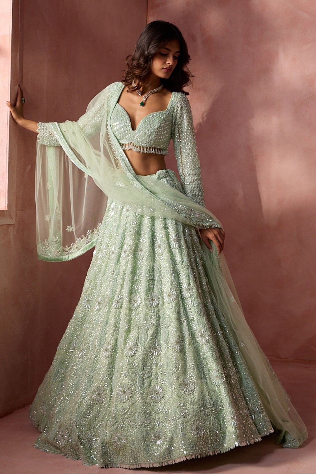 Sea Green Lehenga Set