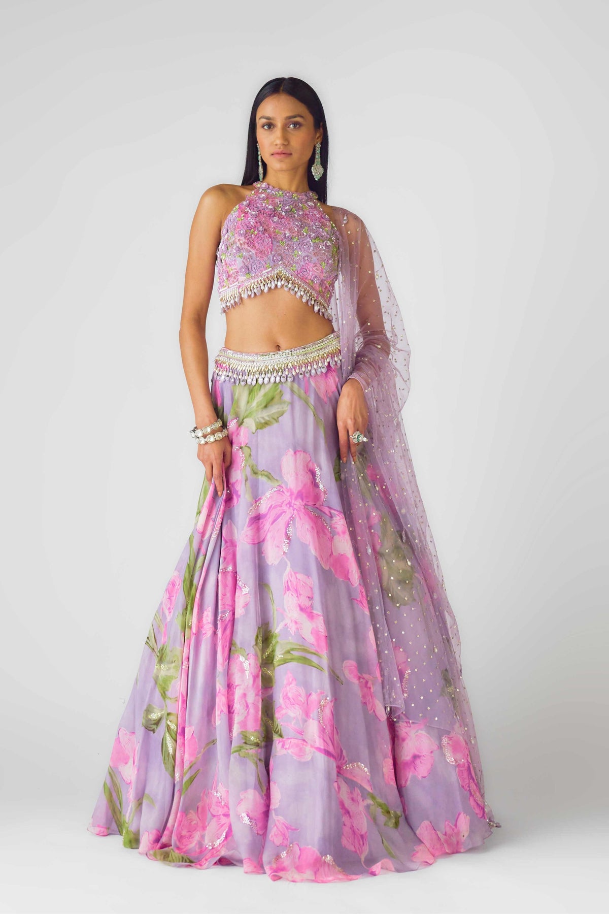 The Mystical Lilacs Lehenga