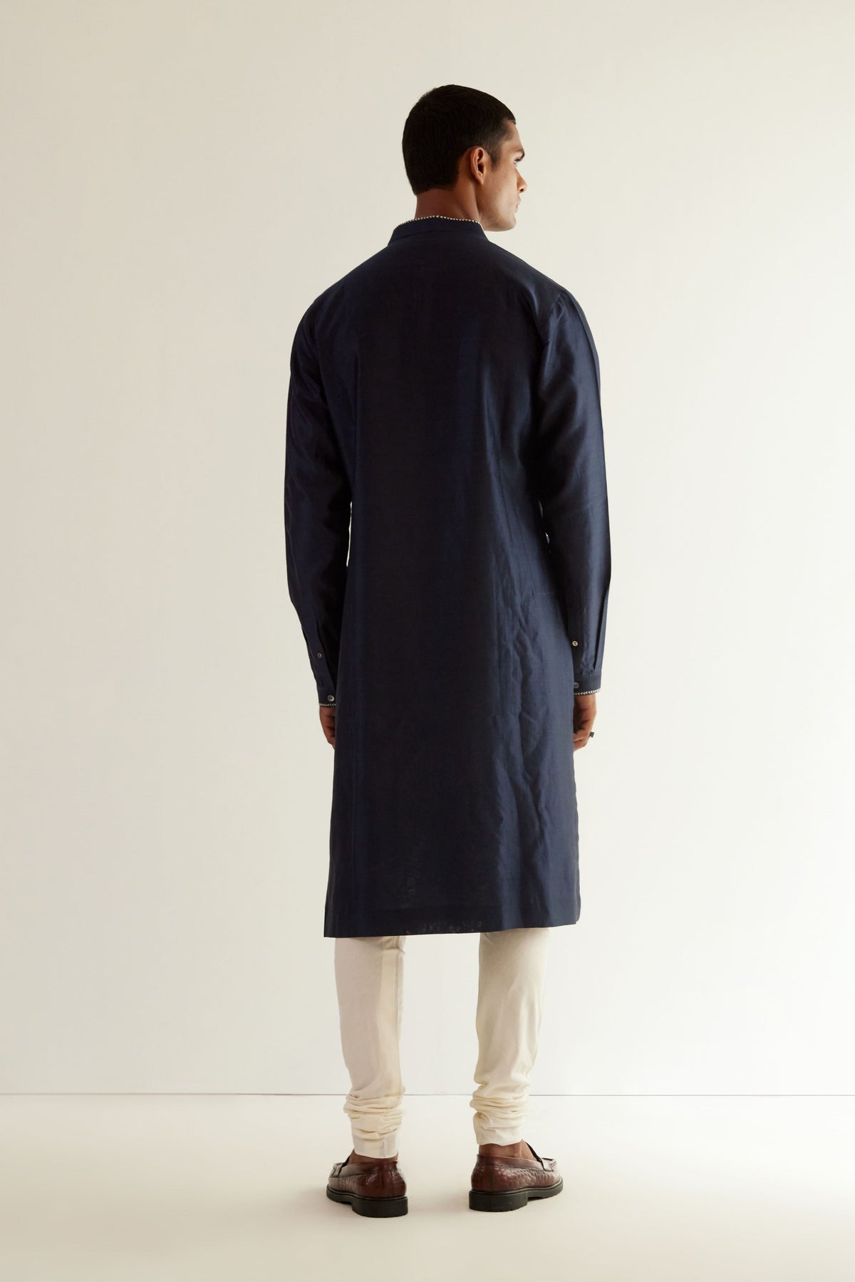 Camo Block V-notch Embroidery Kurta Set