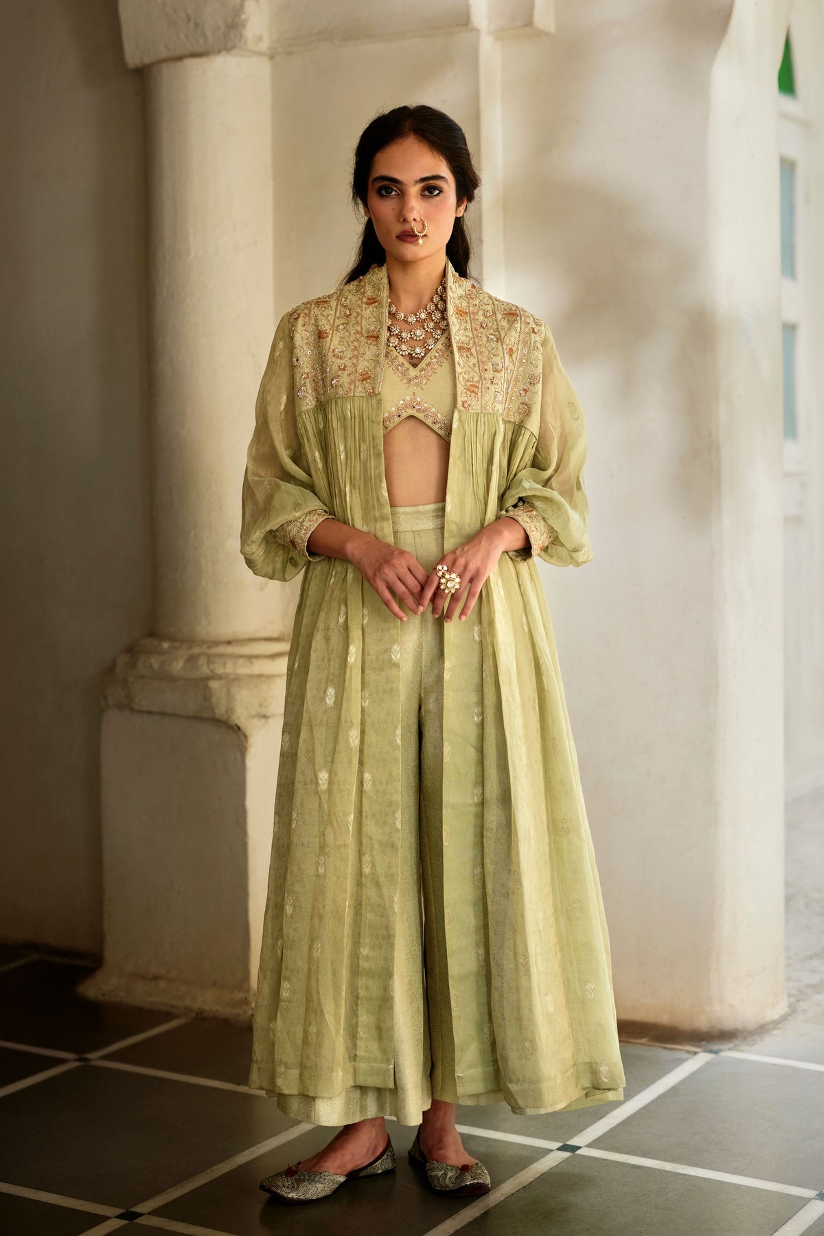 Solene Palazzo Jacket Set