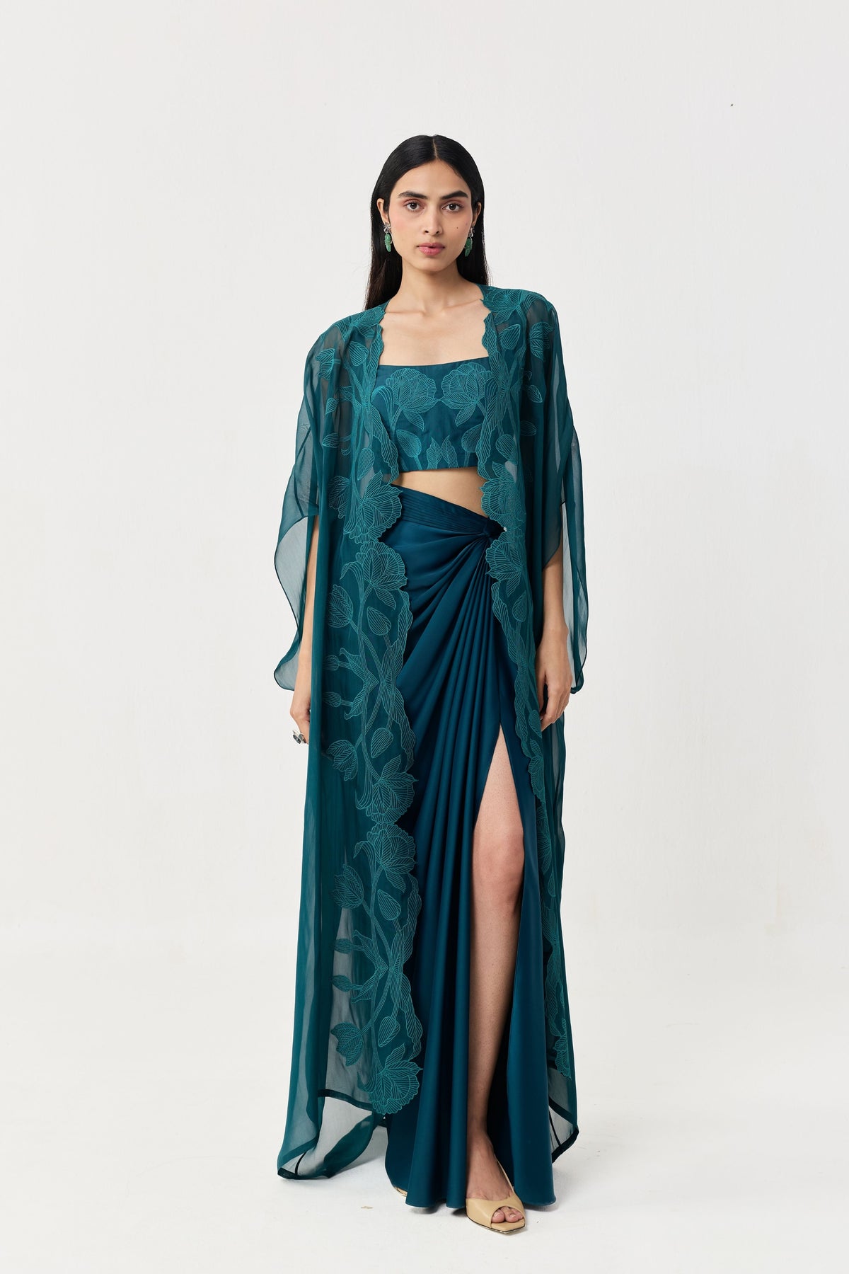 Wild Tulip Teal Bustier Skirt Set