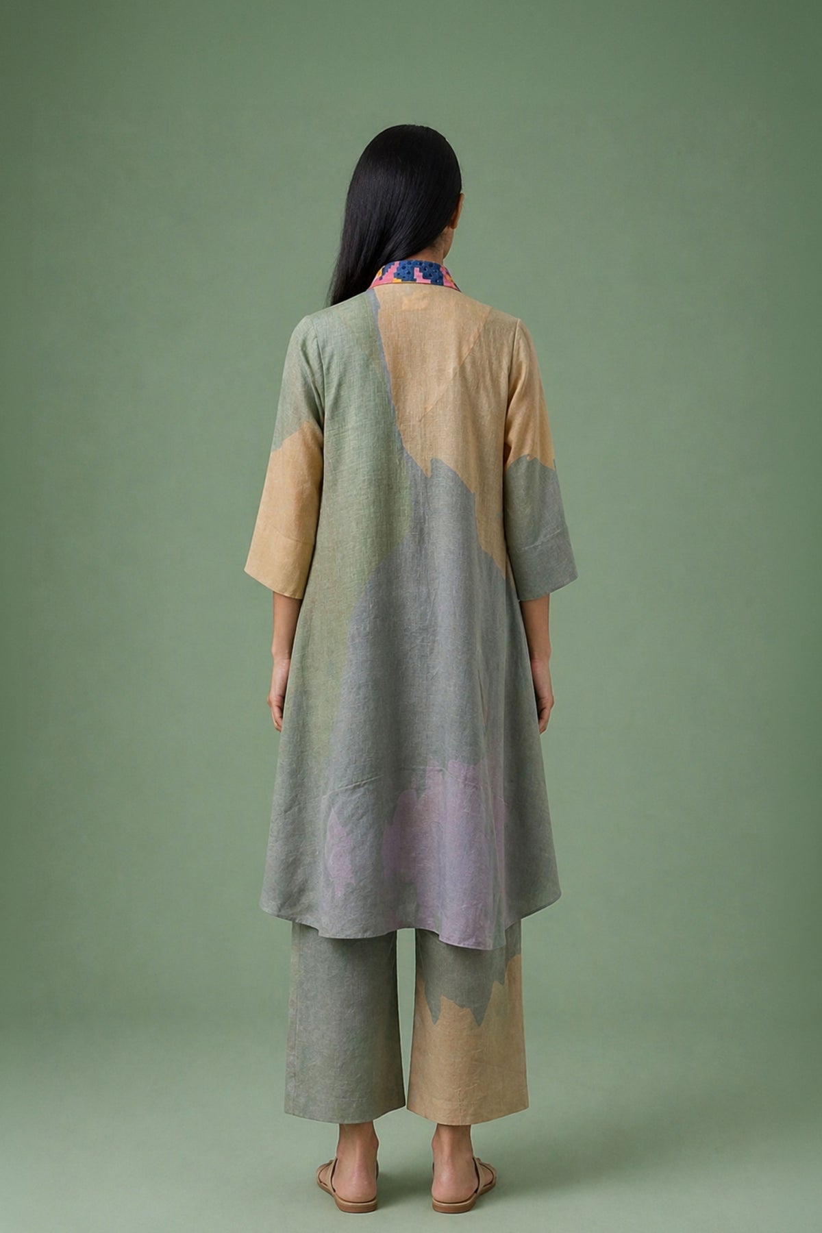 Ikat Cutwork Tunic Set