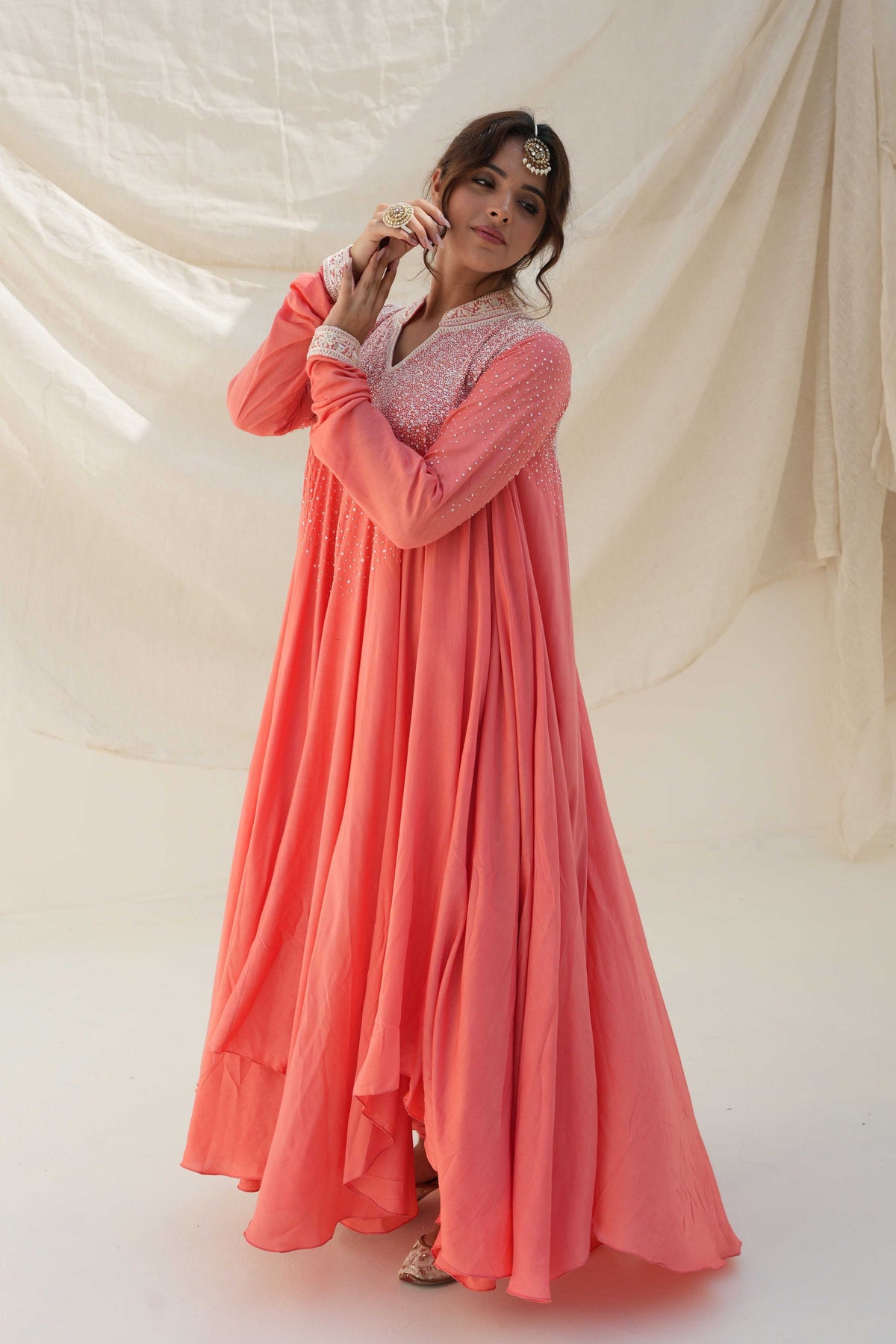 Coral Kurta Set