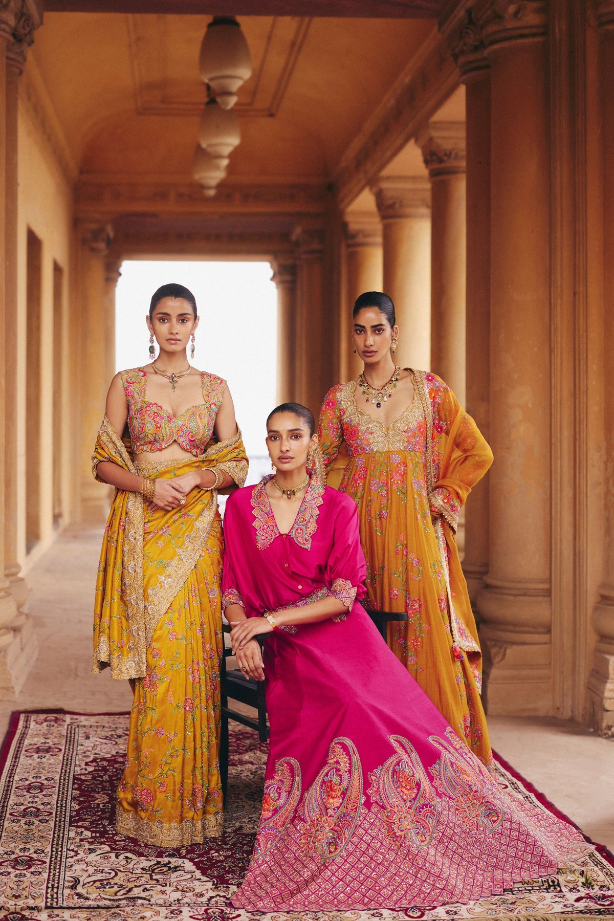 Yellow Dhruvi Saree Set