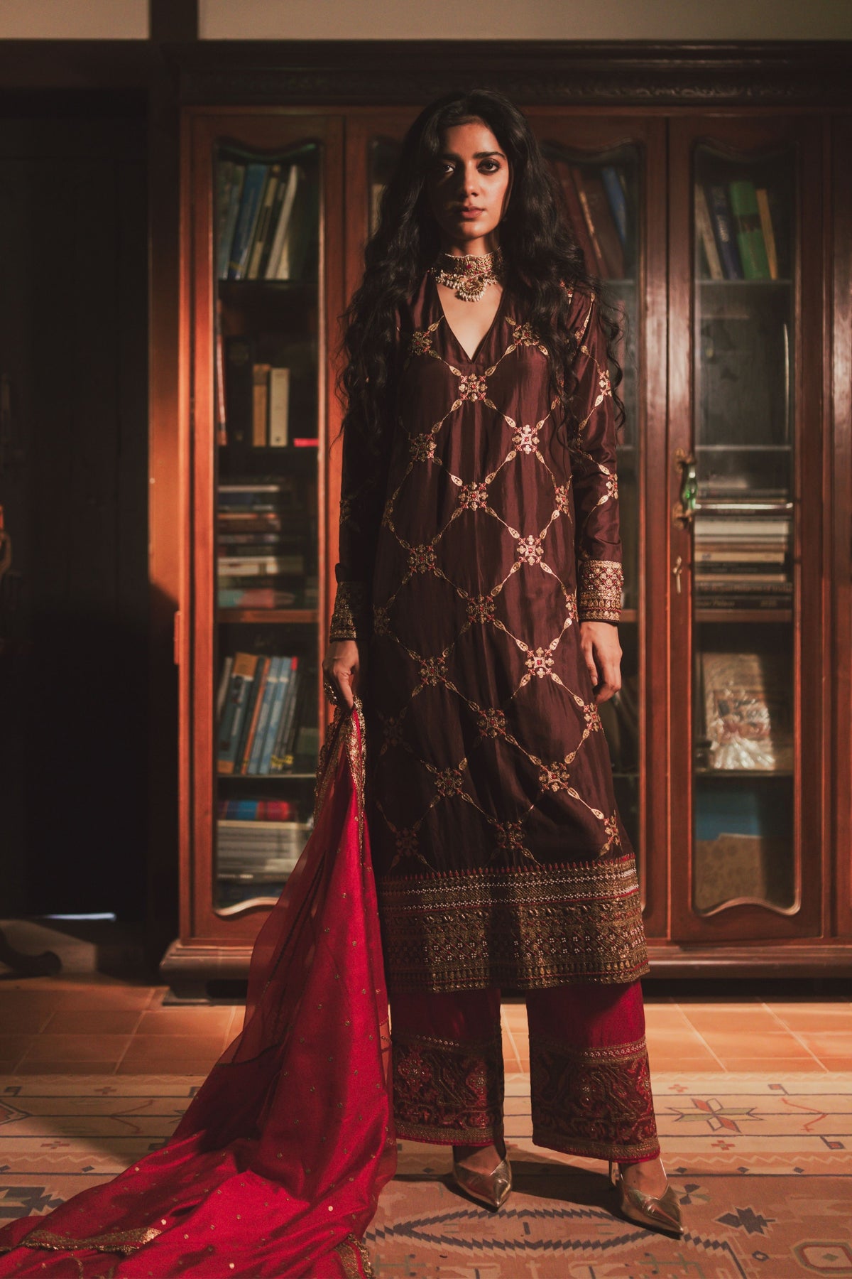 Sheetal Brown Kurta Set