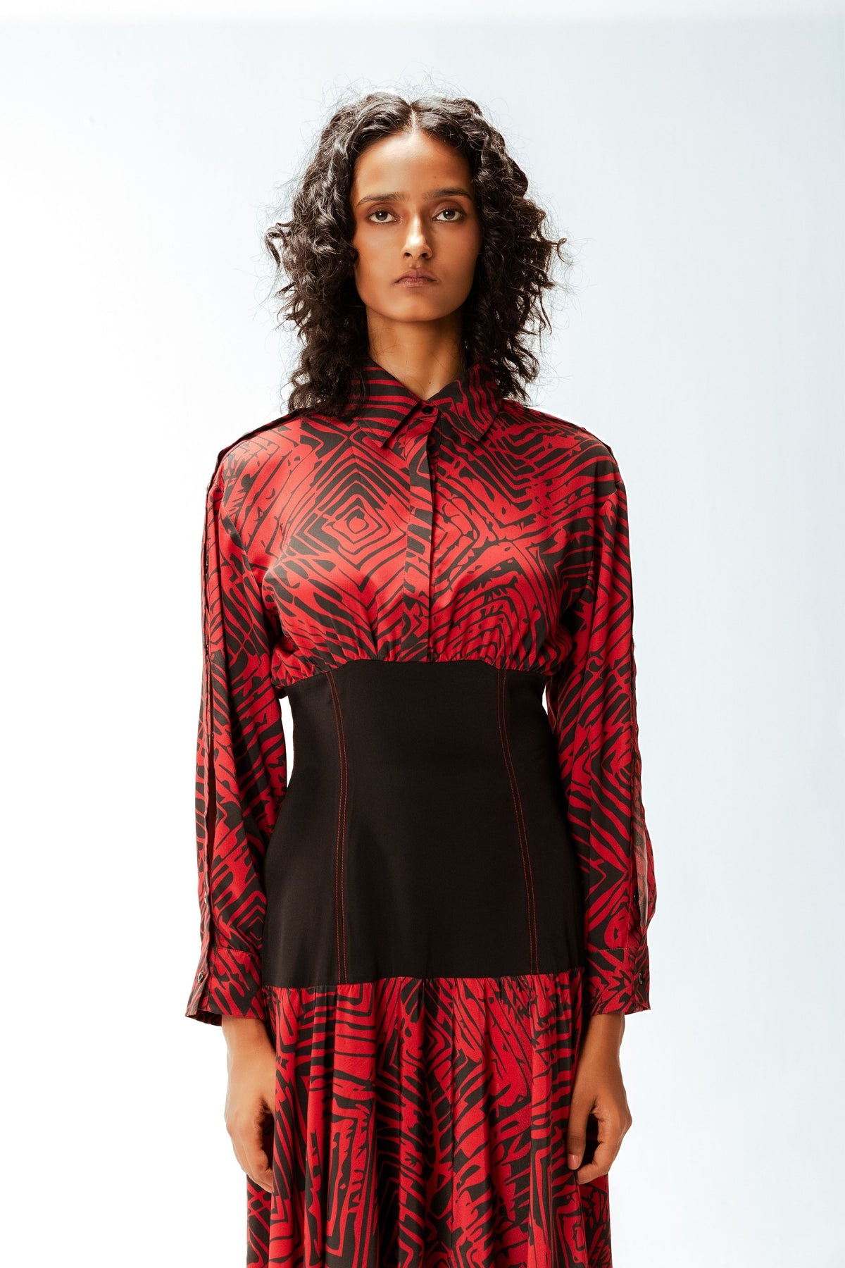 Florix Print  Samira Crepe  Dress