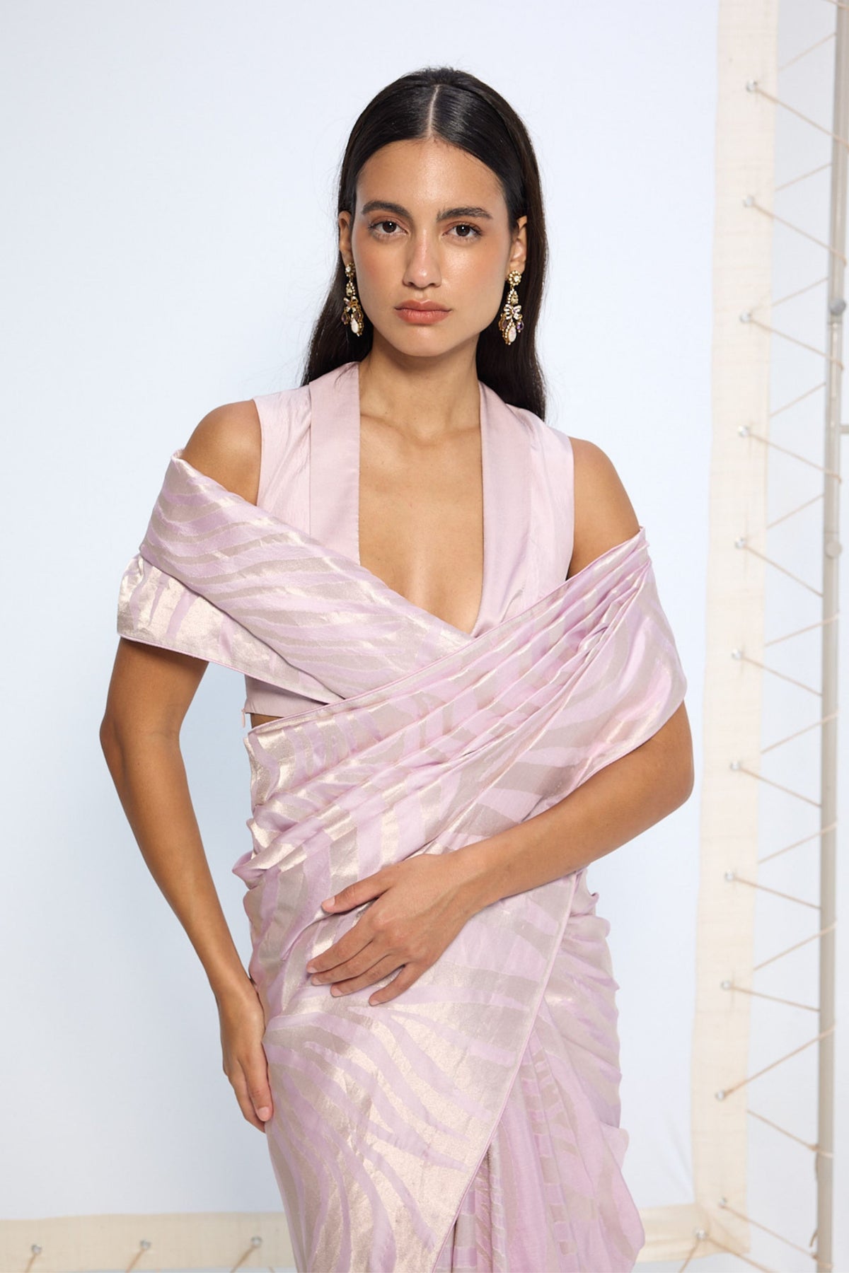 Handwoven Lilac Silk Saree
