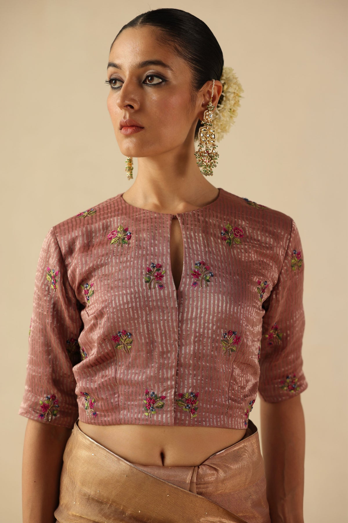 Peach Taj Gul Saree