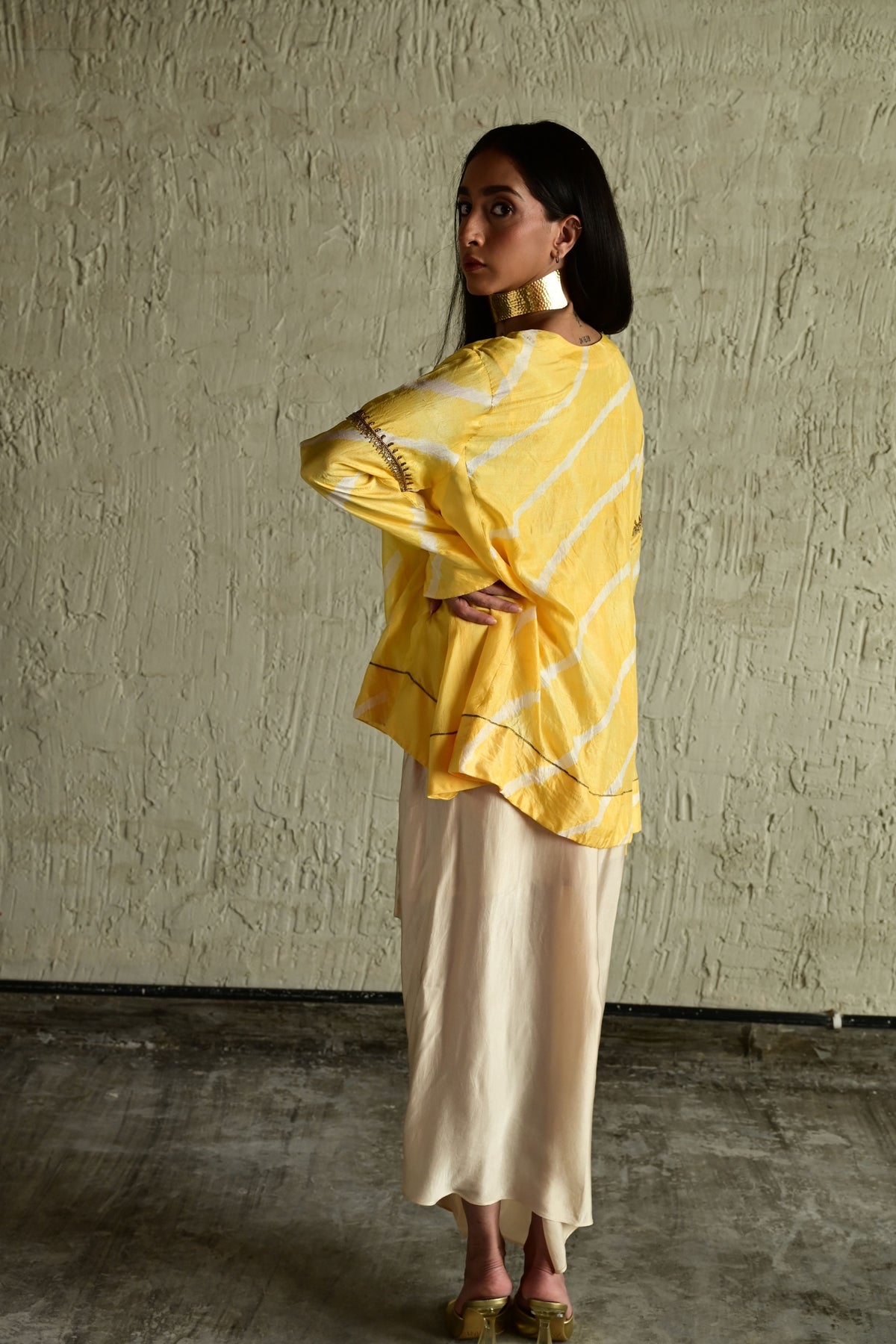 Yellow Leheriya Shabana Set