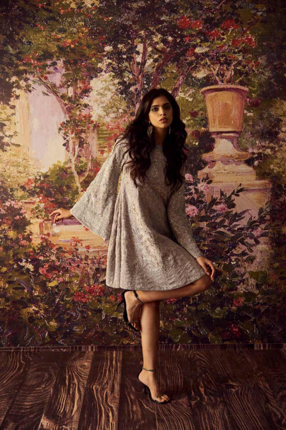 Short Lilac Velvet Dress