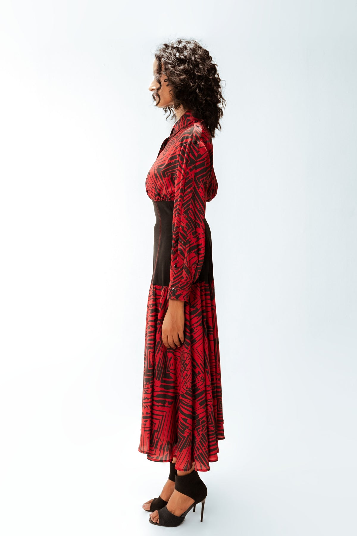 Florix Print  Samira Crepe  Dress