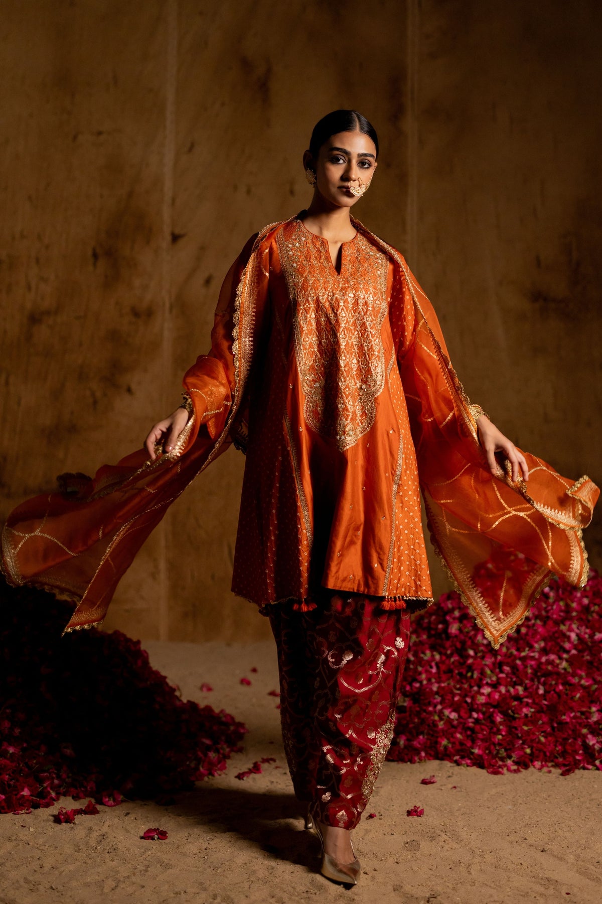 Rust Dupatta