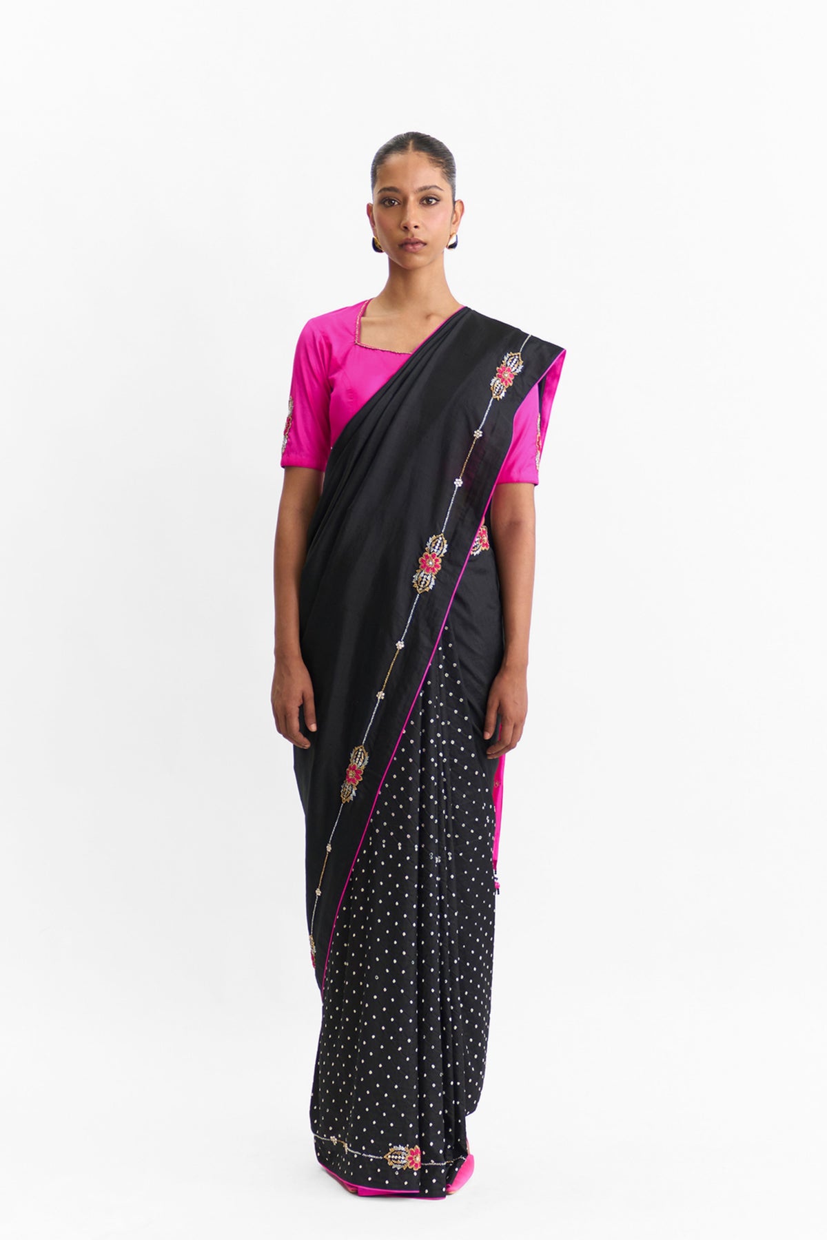 Tide Black Rani Saree